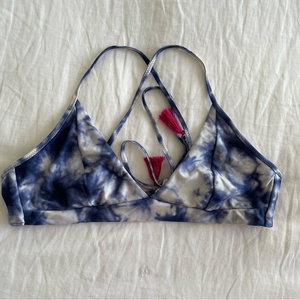 Amuse Society Billie Tie Dye Bralette Bikini Top